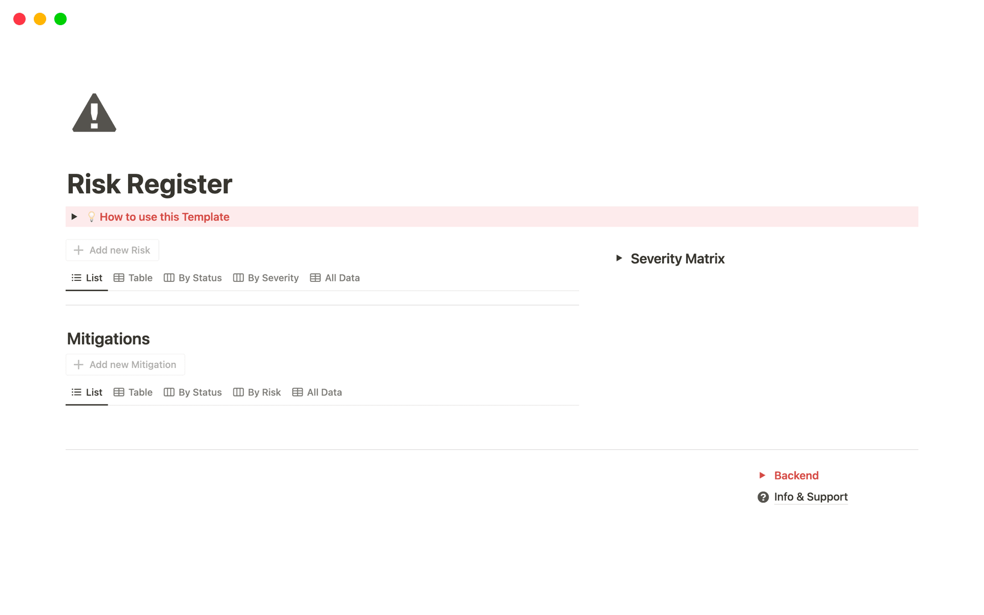 This template is your tool for active risk management.