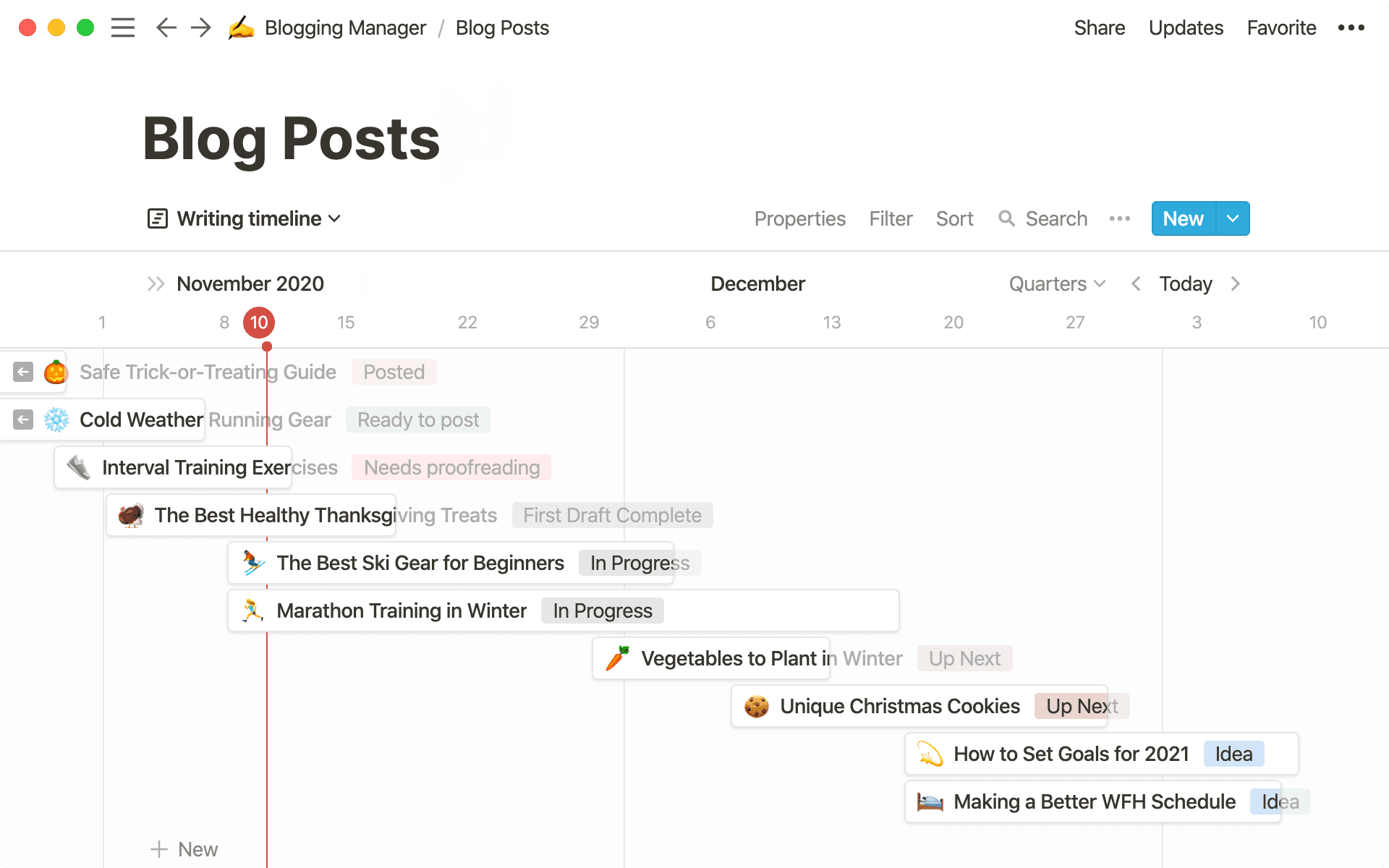 Blog Timeline Future Create a project timeline to visualize progress