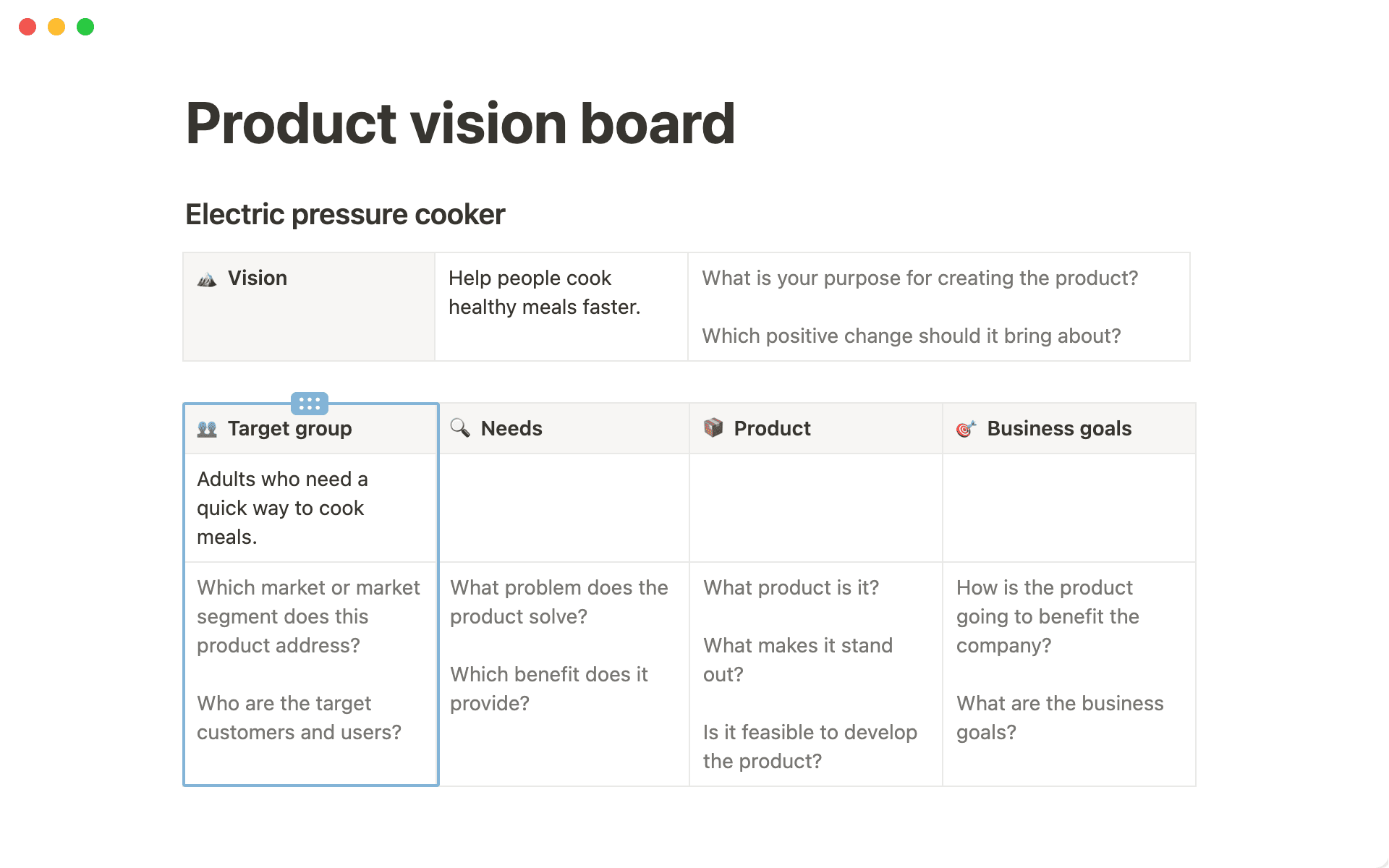 Product vision boards: why your team needs them and how to make your own