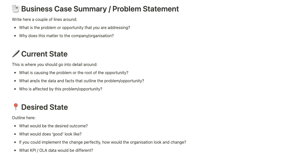 A guide to writing a business case