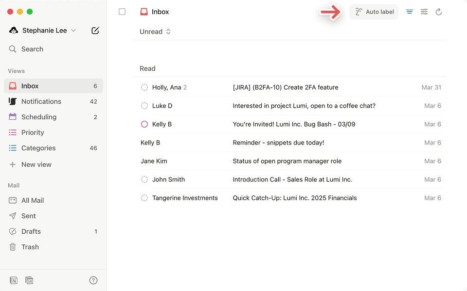 Notion Label Organize your inbox with Notion AI's auto labeling