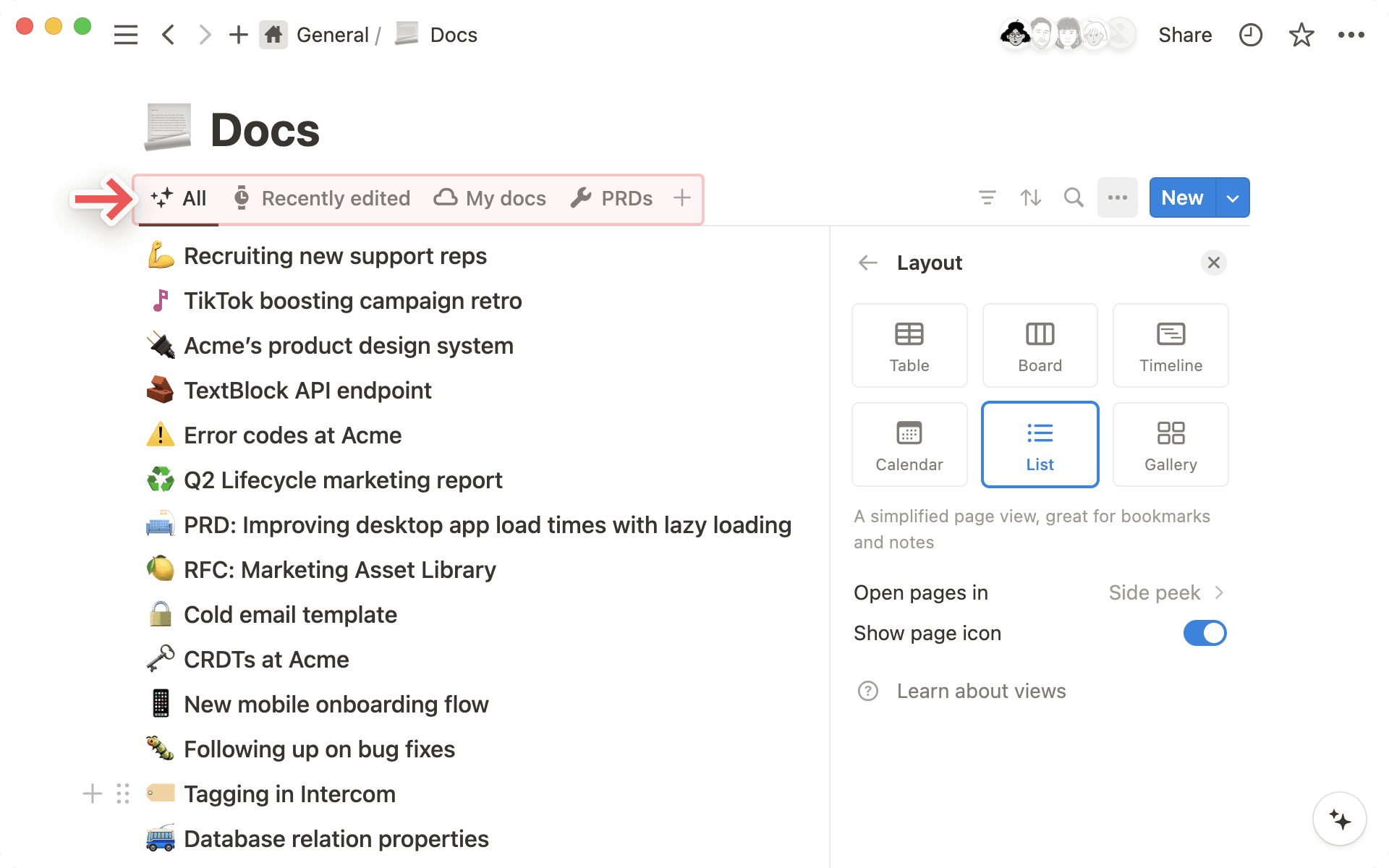 Feed View Notion Example Views, filters & sorts – Notion Help Center