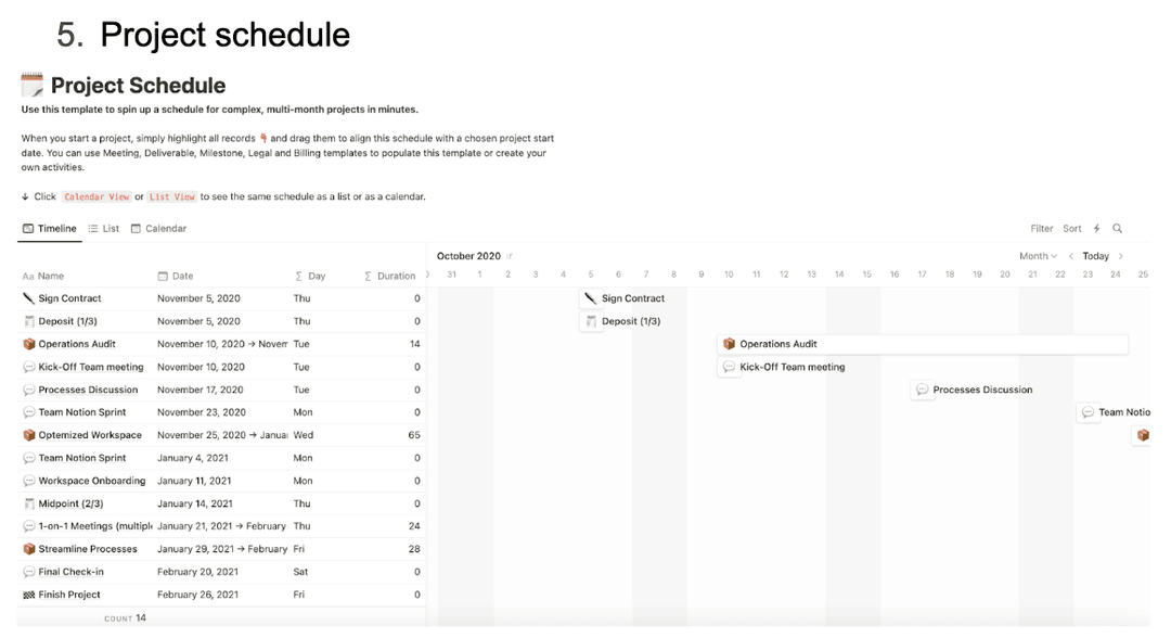 Standard Schedule Project The best work calendar templates to boost productivity