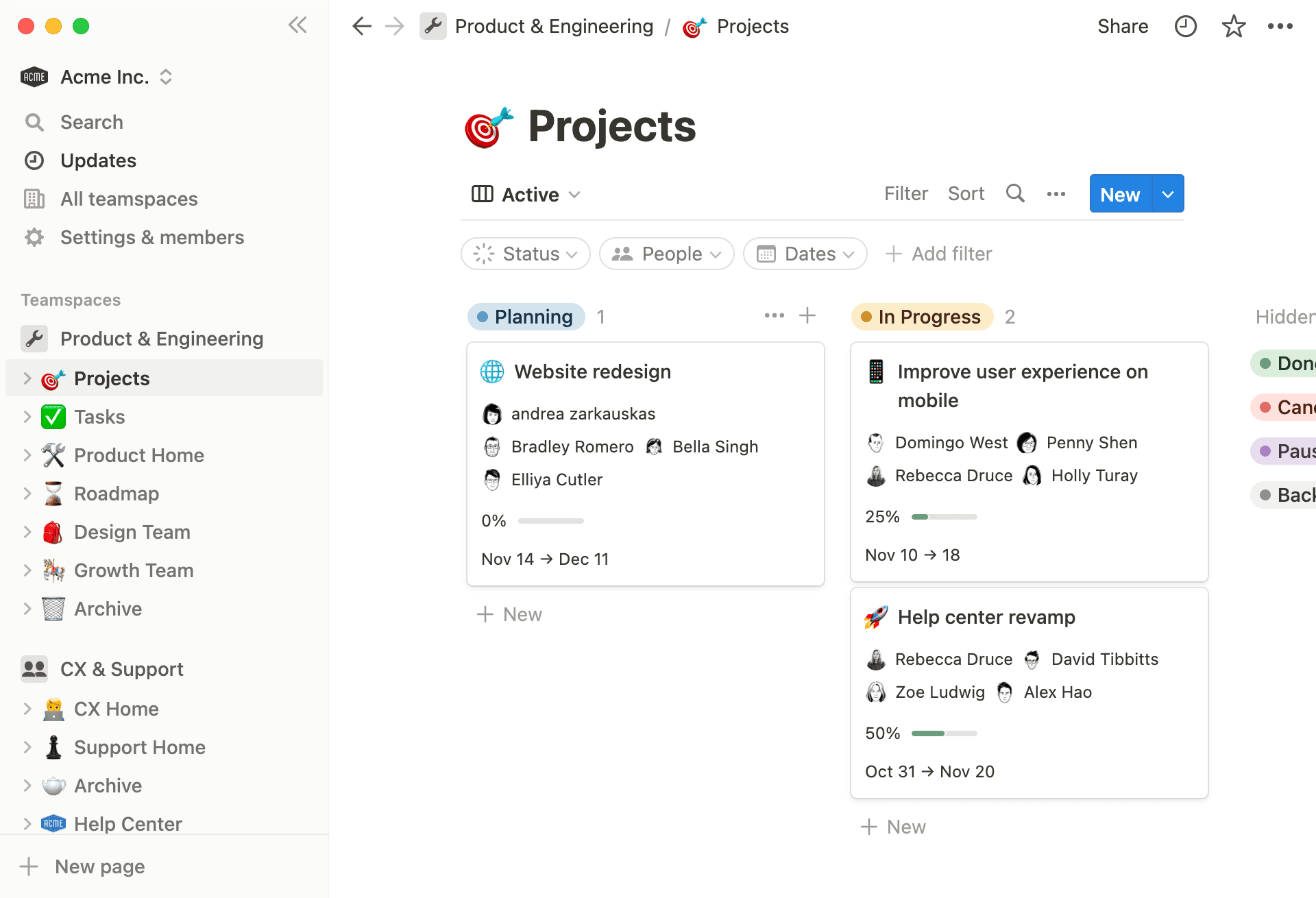 Project Tasks Website Getting started with projects and tasks