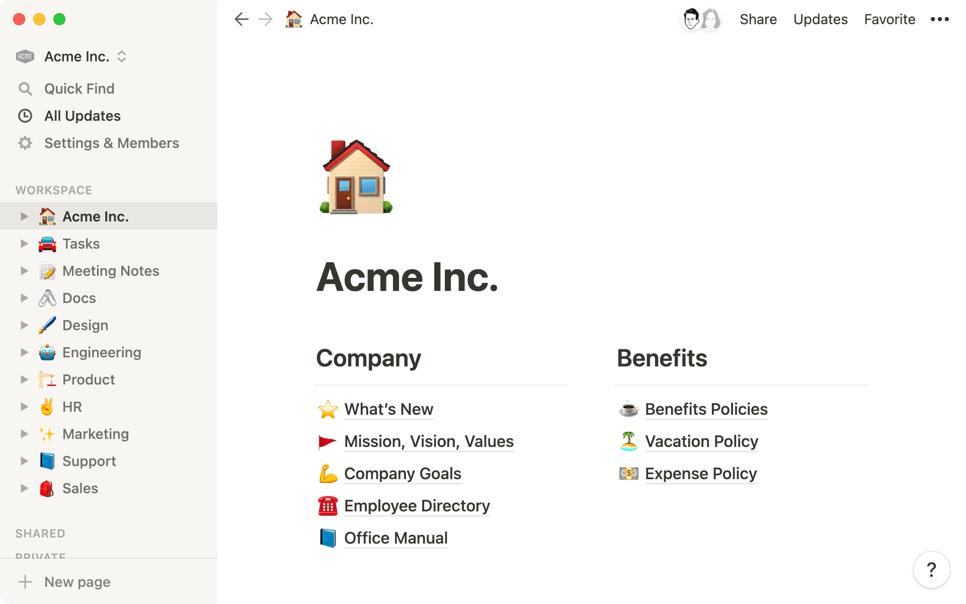 How to set up your Notion workspace for your team