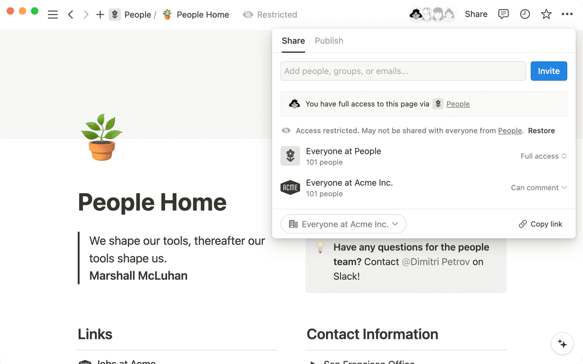Understanding Notion’s sharing settings