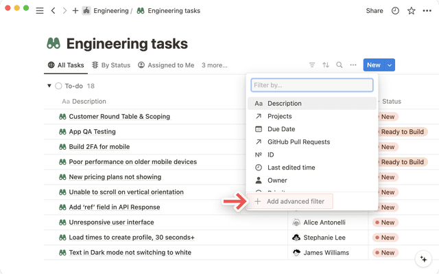 Views, filters & sorts – Notion Help Center