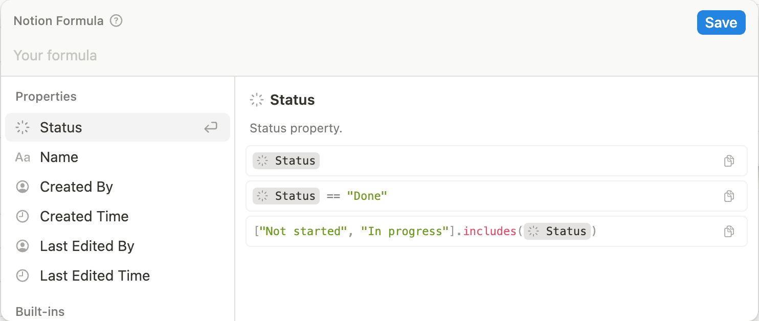 Intro to formulas – Notion Help Center