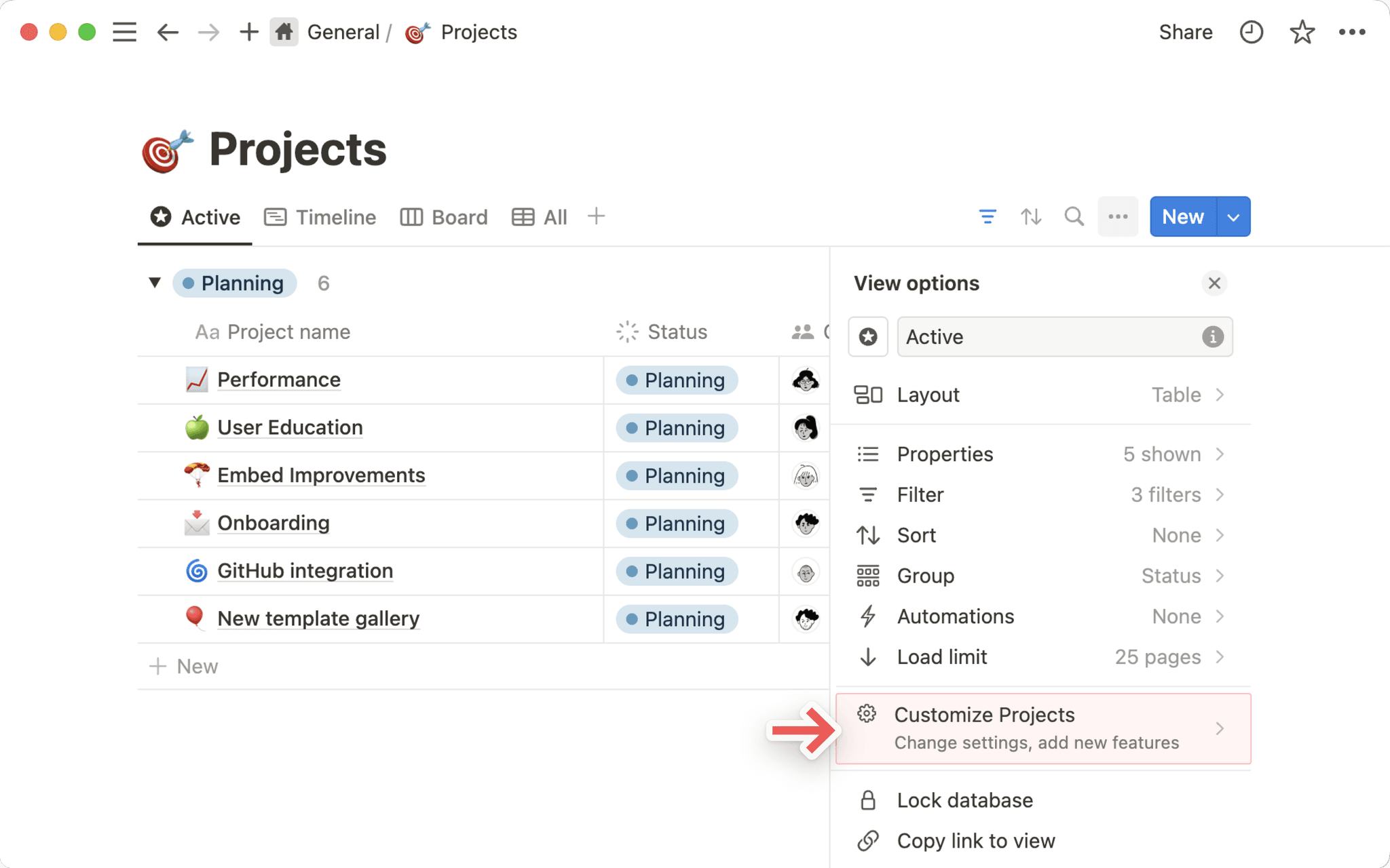 Notion Process Status Verknüpfungen und Rollups – Notion Hilfe-Center