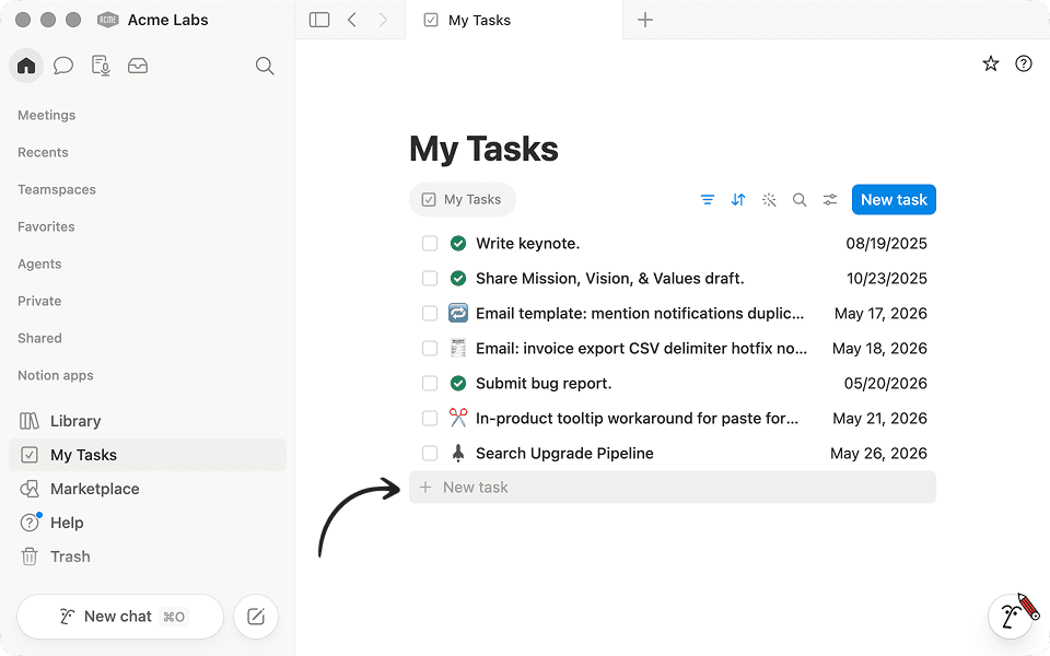 Add Task Database Screen Give your to-dos a home with Task databases