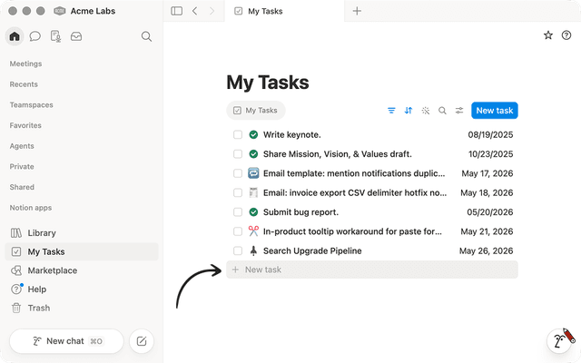 Give your to-dos a home with Task databases