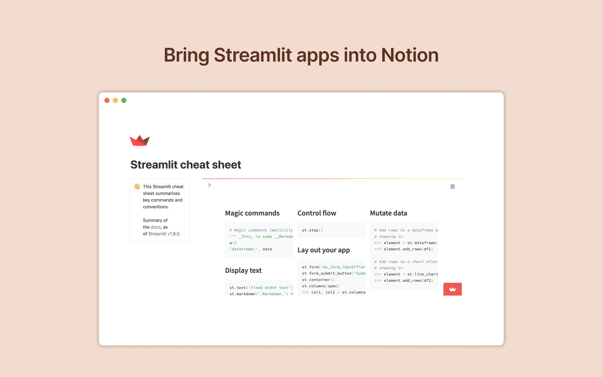 Streamlit Integrations | Connect Your Apps with Notion