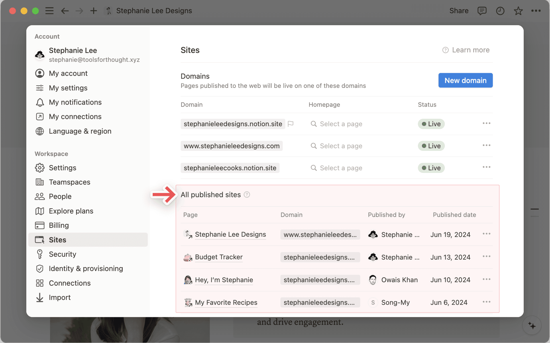 Notion Sidebar Ui Manage your Notion Sites – Notion帮助中心