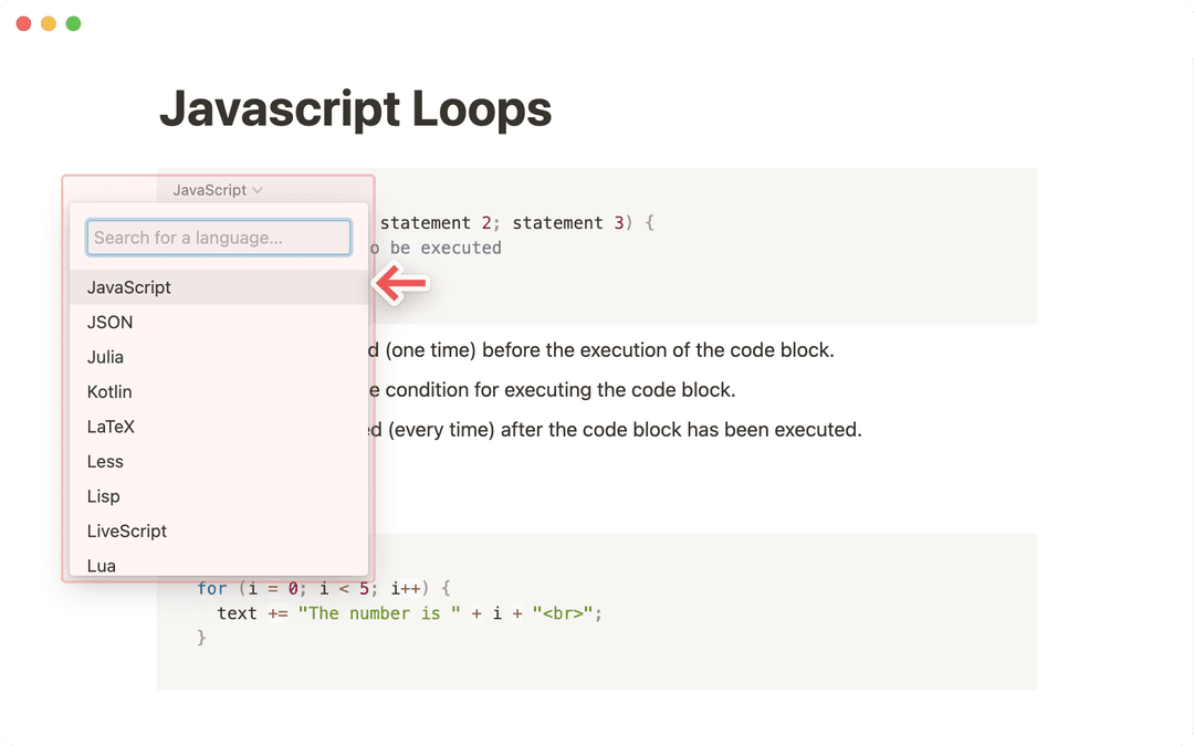 Code blocks – Notion帮助中心