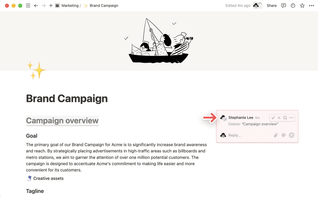 Suggested Edits Example Suggested edits in Notion | Notion Help – Notion Help Center