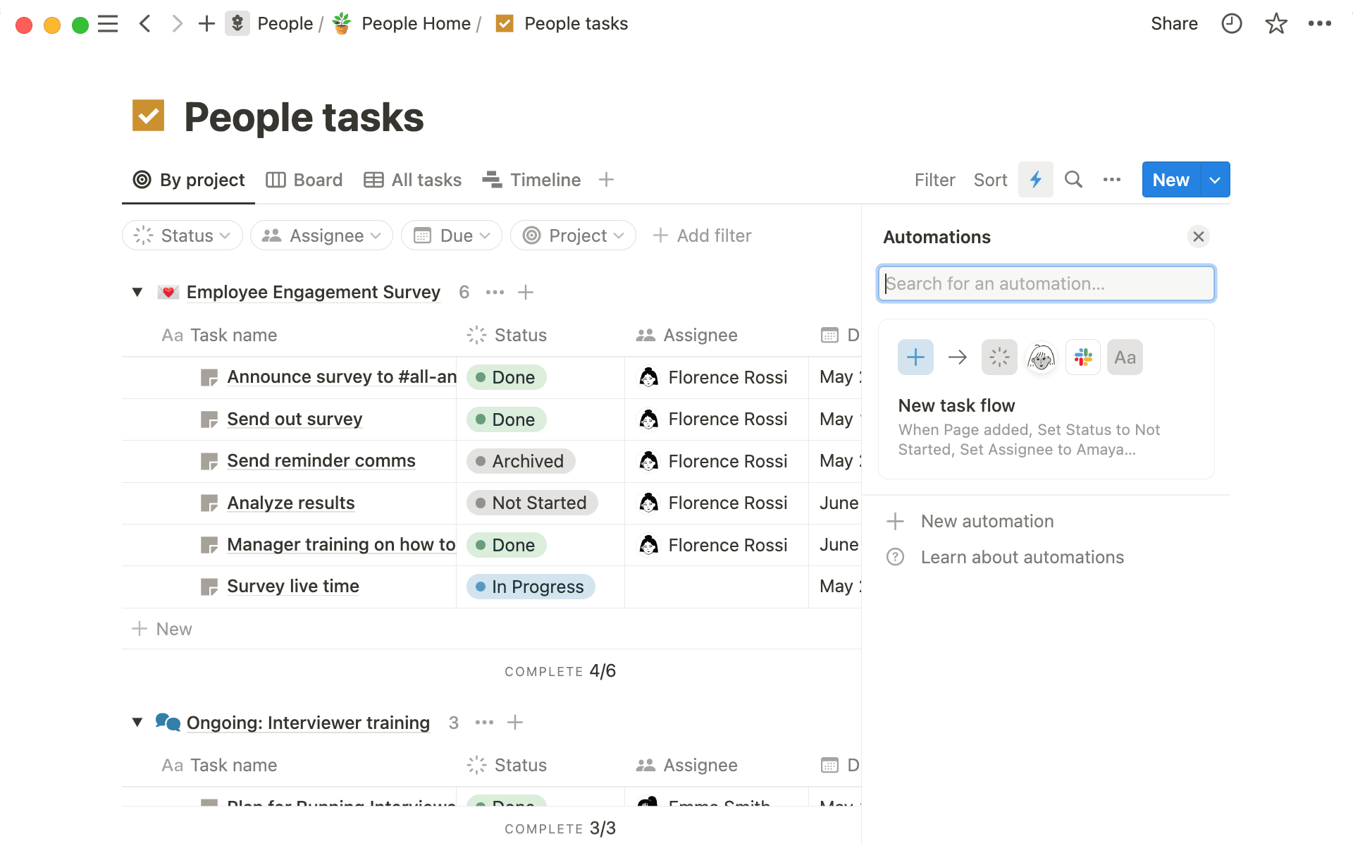 Create Project Management Workflow Software Create streamlined project management workflows using database automations