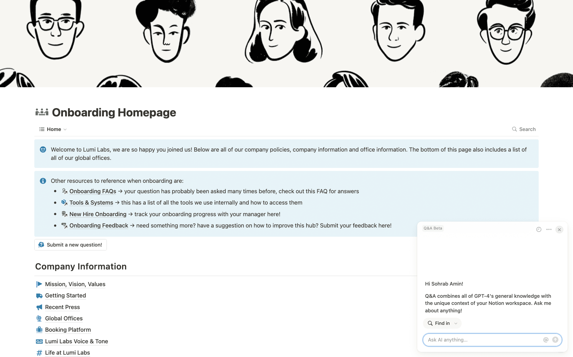 AI Onboarding Hub 2025 Template | Notion Marketplace