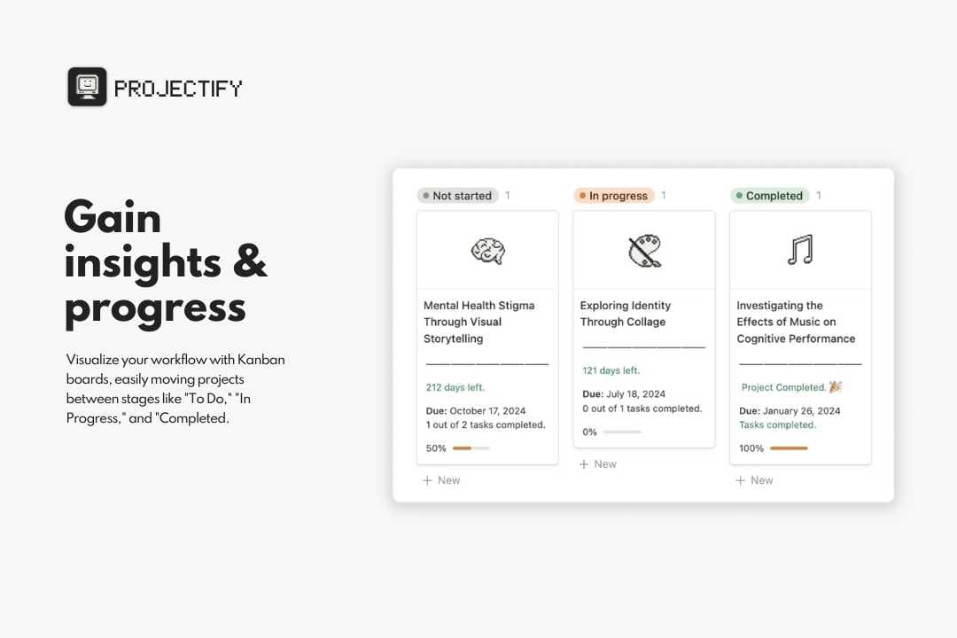 Projectify - Project & Tasks Manager Template | Notion Marketplace
