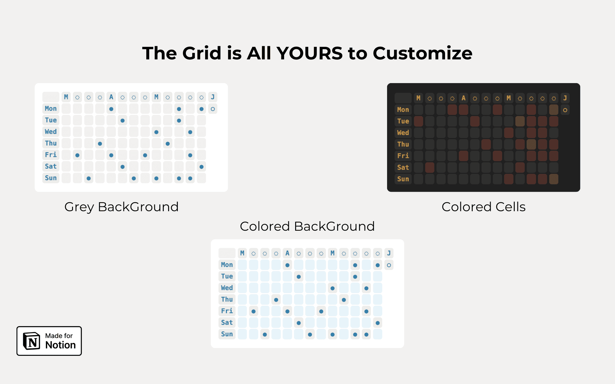 Habit and Time Tracker (Heatmap Chart) Template by Faragino | Notion ...