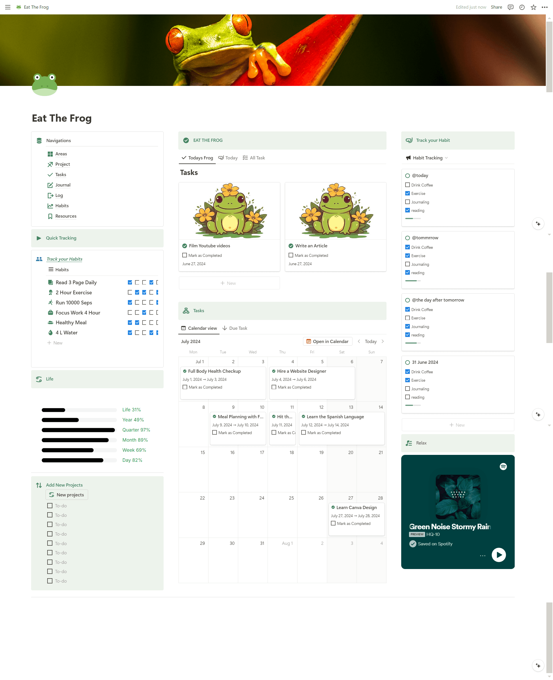 Eat the Frog OS Template by Hansel Systems | Notion Marketplace