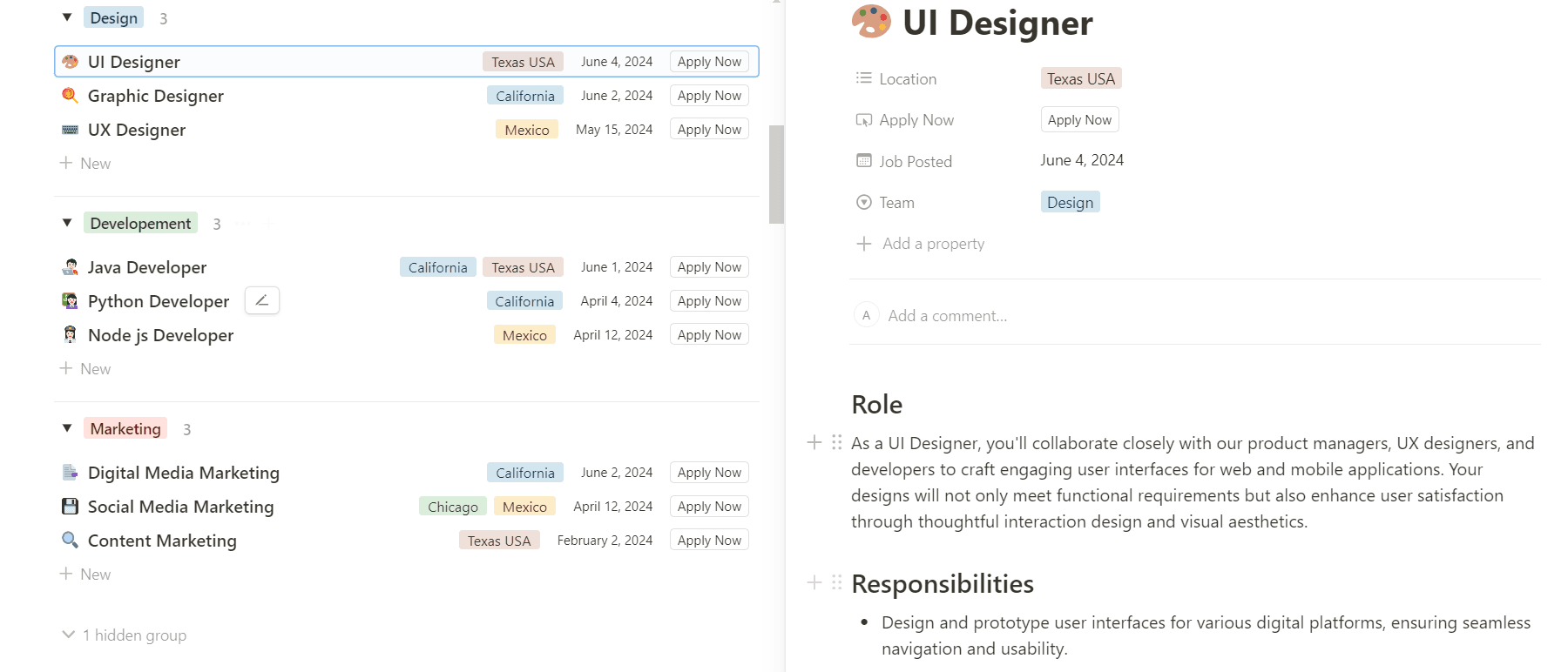 Careers/ Job listing website template Template Notion Marketplace