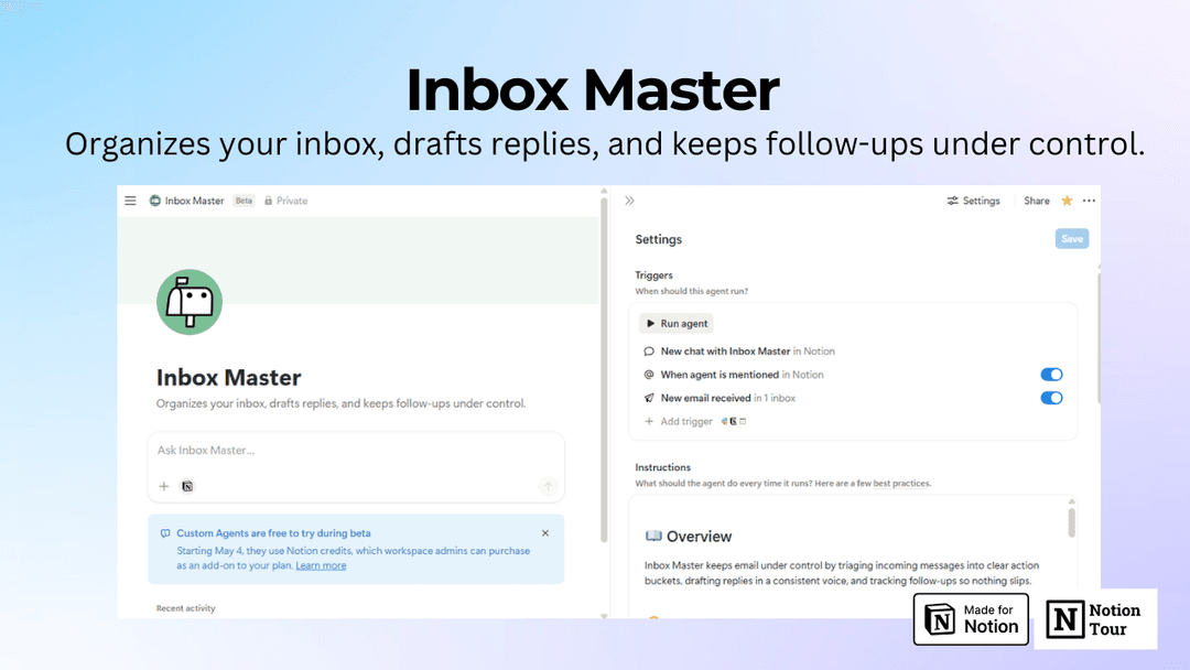 Notion Inbox Inbox Master | Notion Agent