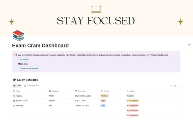 Free Student Dashboards Templates from Notion Notion Marketplace