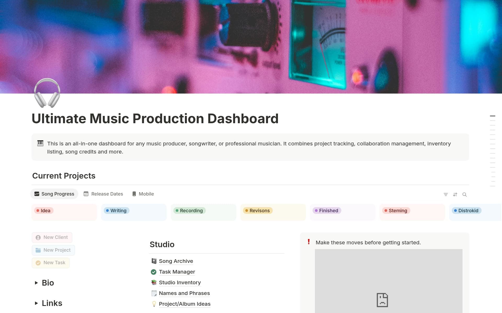 Notion Label תבנית Music Label OS | Marketplace של Notion