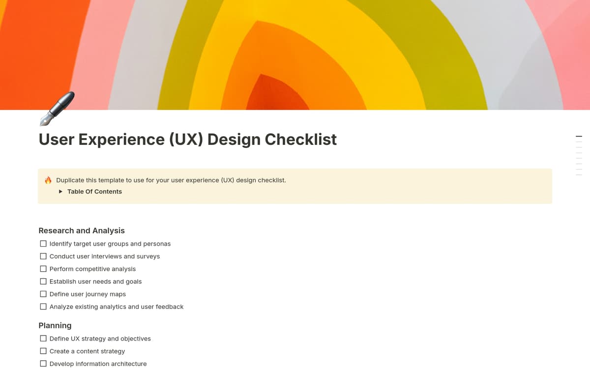 UX Benchmark Template by PSY XU | Notion Marketplace