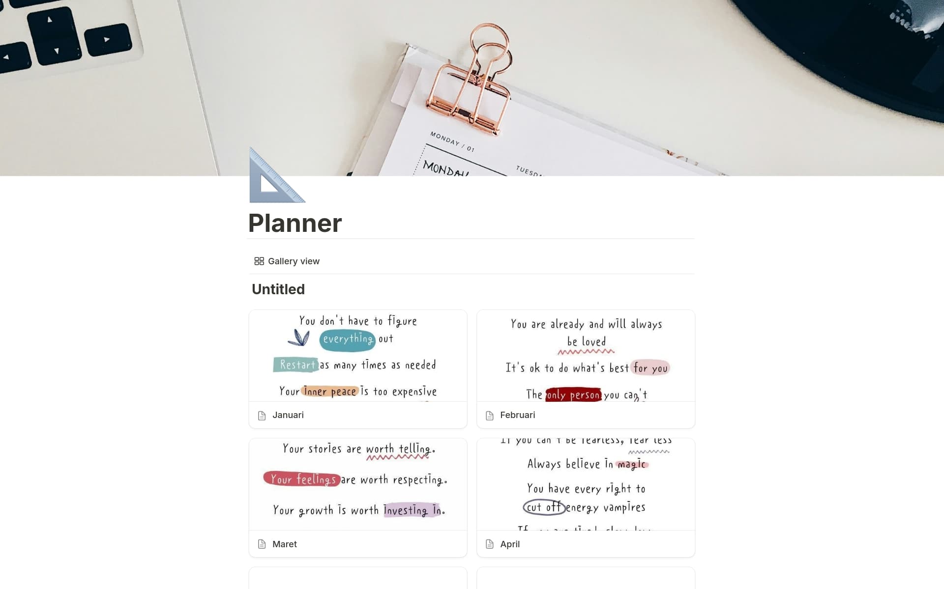 Top Monthly Planner Templates from Notion Notion Marketplace