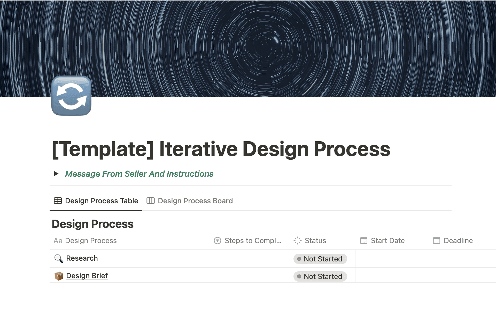 Iterative design process Template | Notion Marketplace