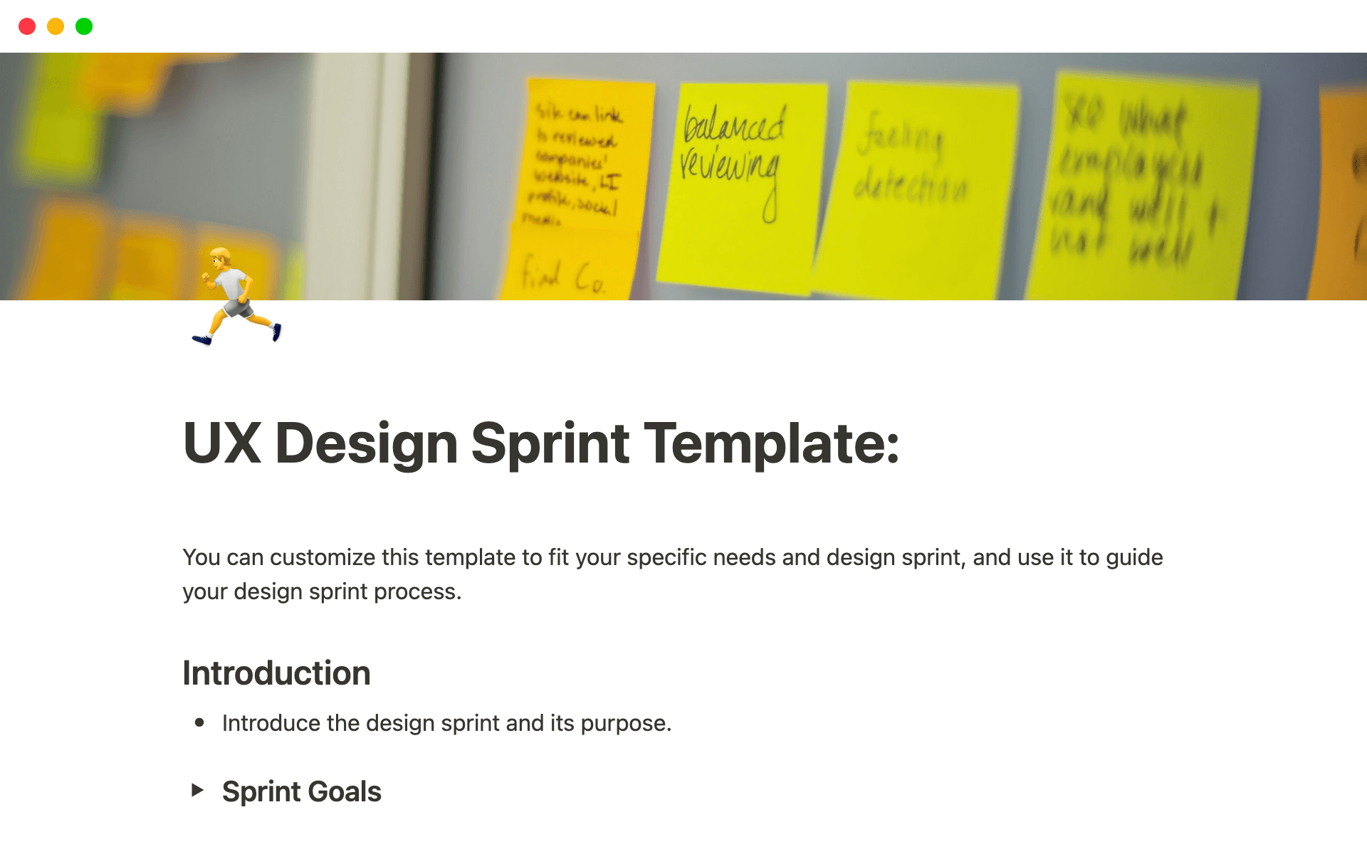 UX Design Sprint Template by Iva G | Notion Marketplace