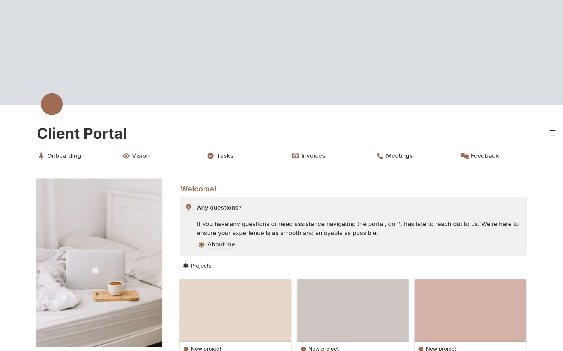 Ultimate Client Portal Template by The Mindful Planner | Notion Marketplace