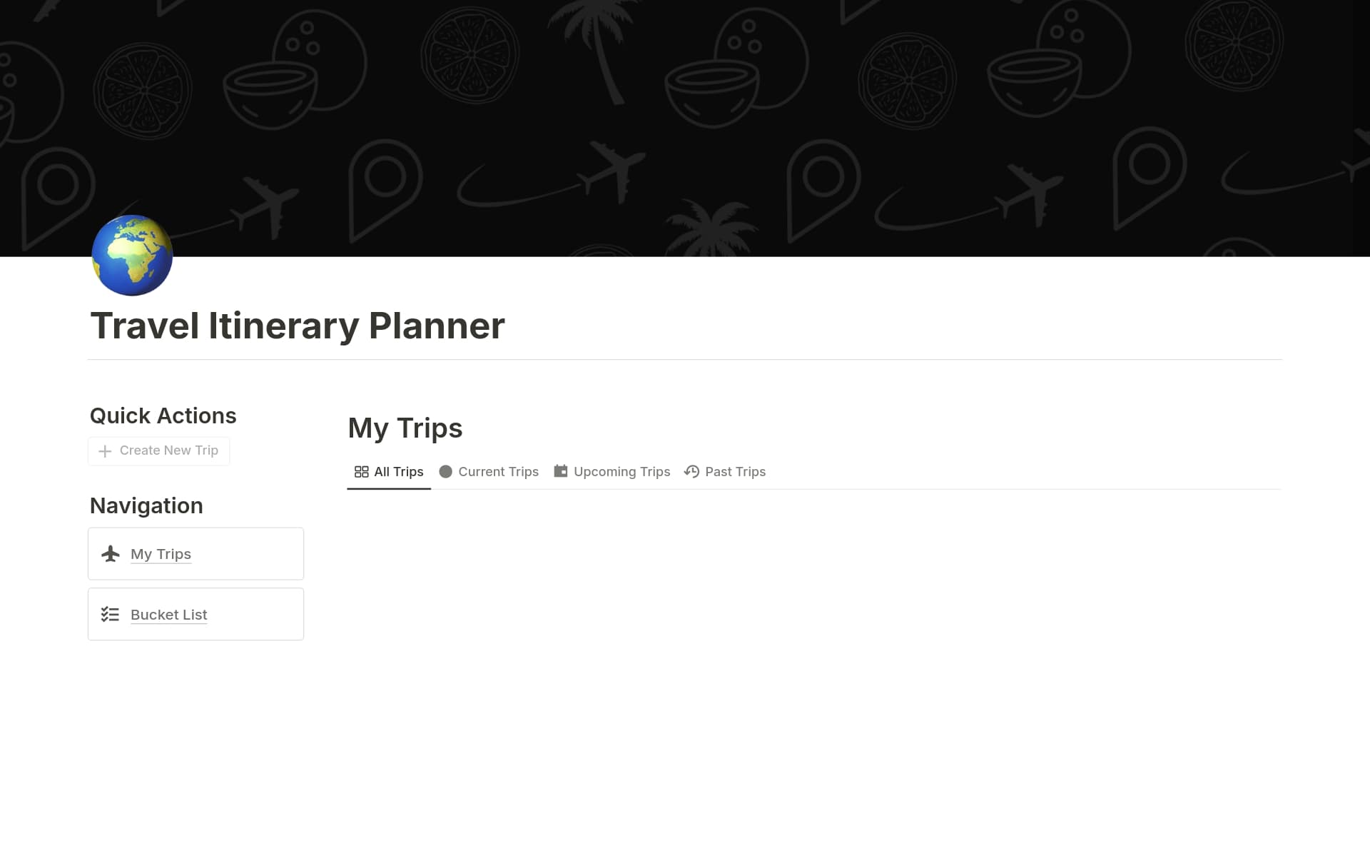 Travel Itinerary Planner Template Notion Marketplace