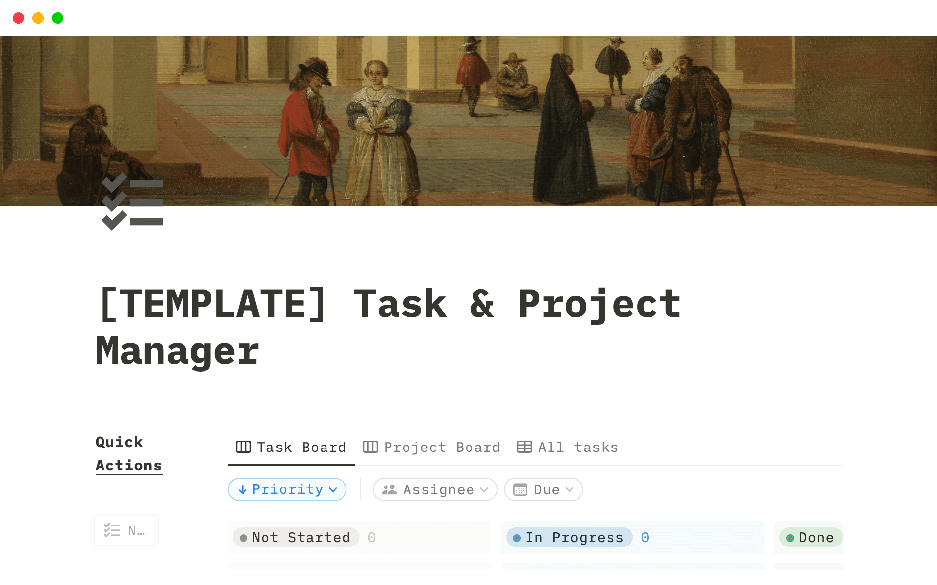 Task Notion Banner Task Manager Notion Template Template | Notion Marketplace