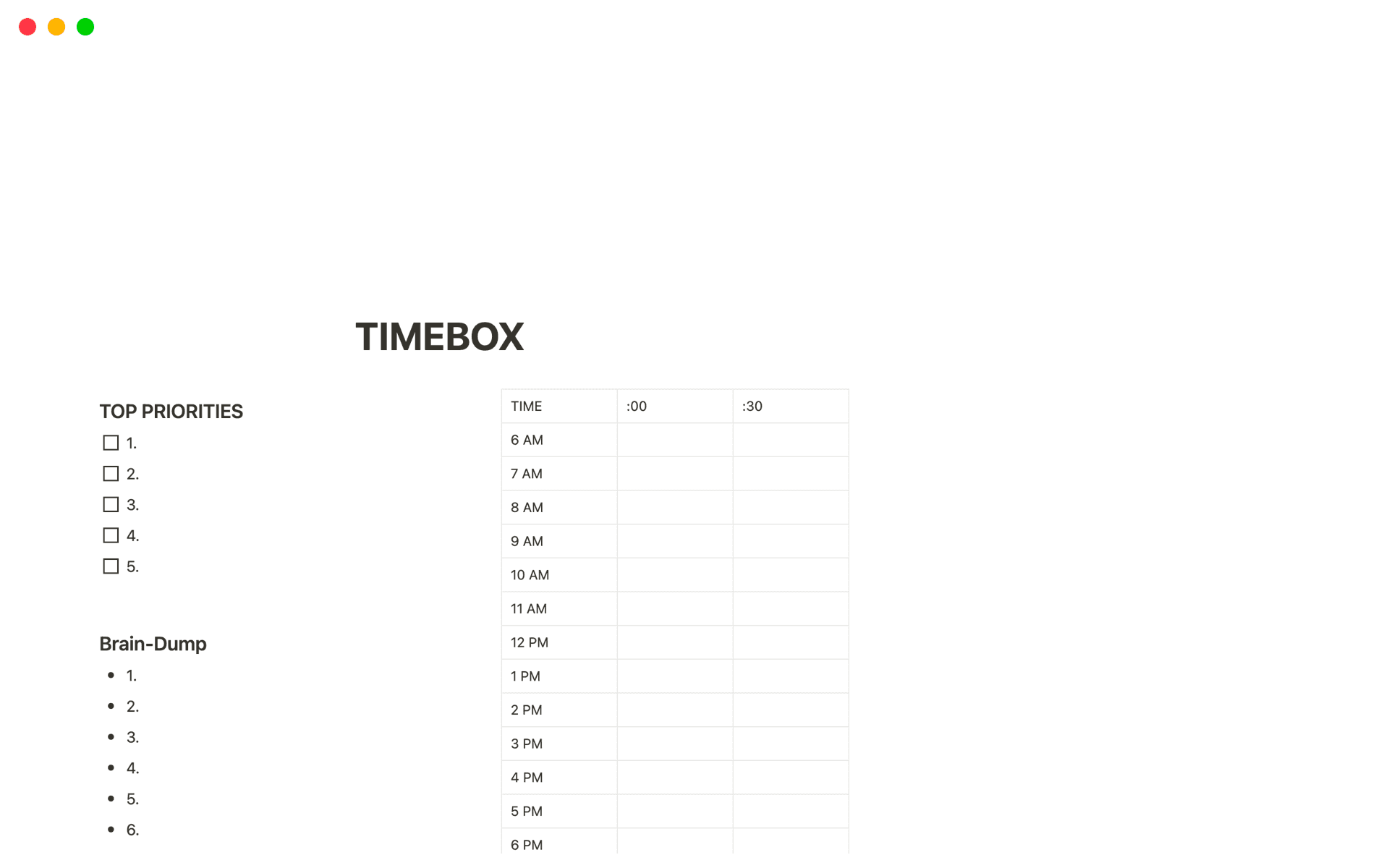 Time Topic Box TIMEBOX Template by Chenyo | Notion Marketplace