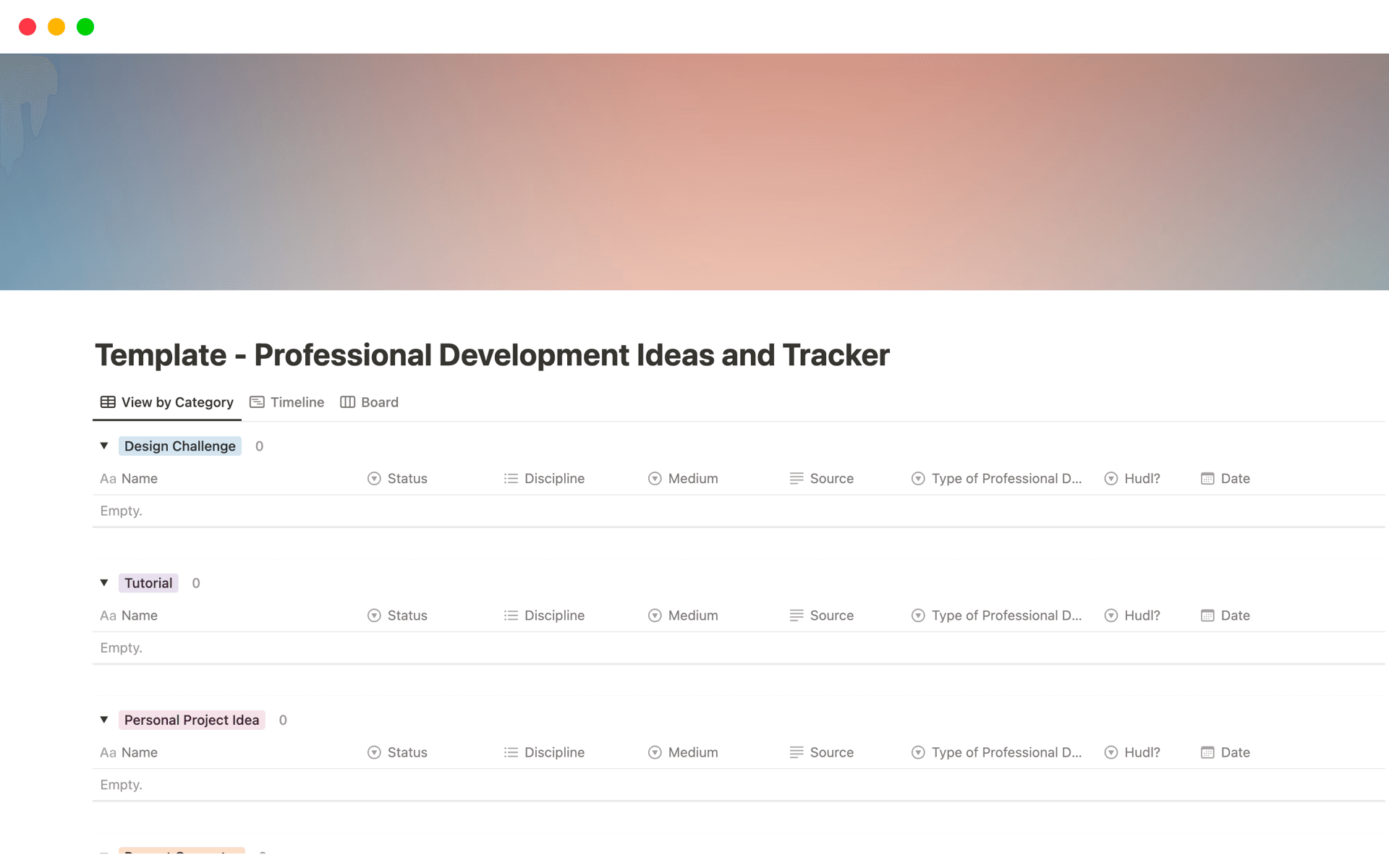 Professional Development Ideas and Tracker Template | Notion Marketplace