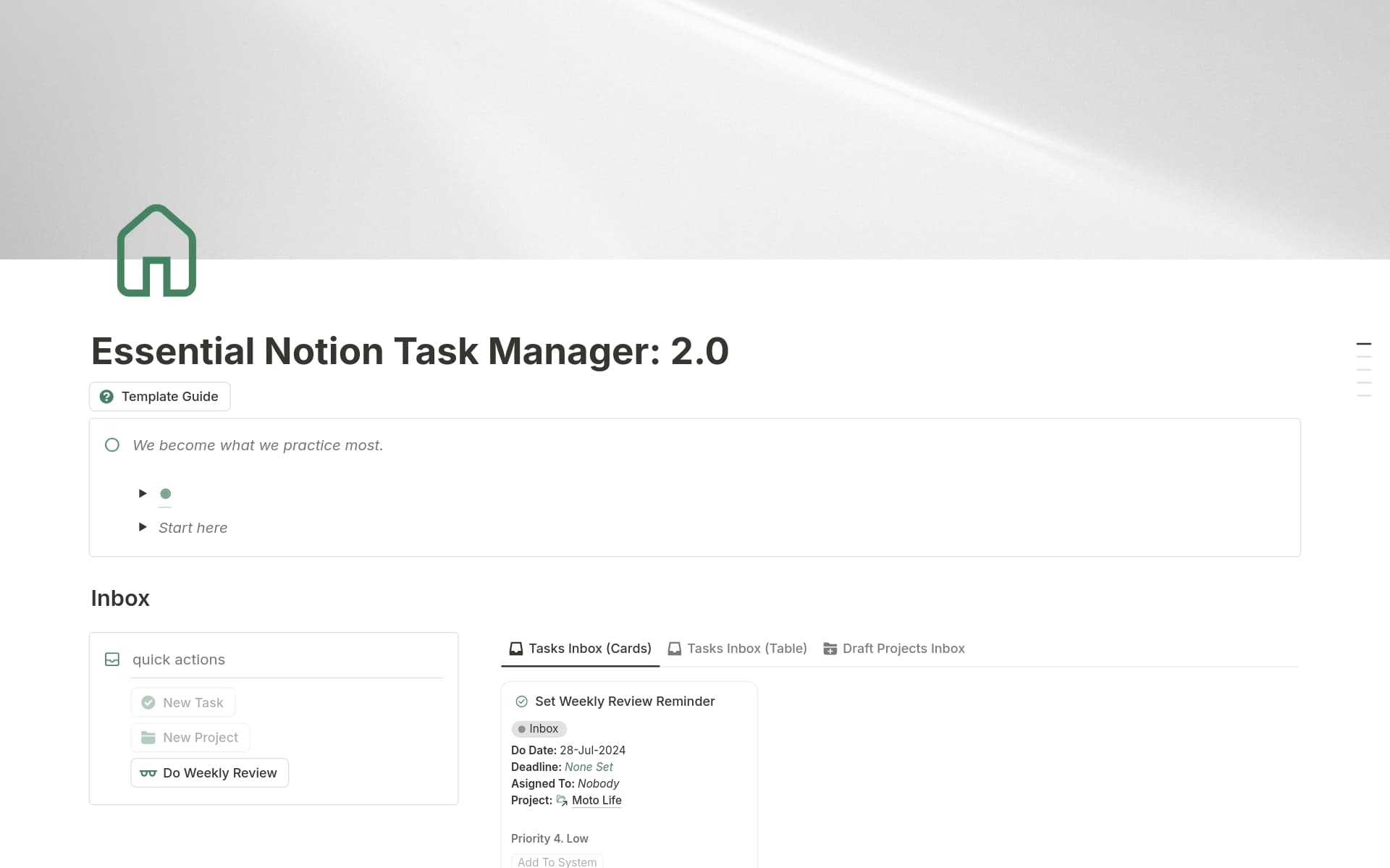 Project and Task Manager Template | Notion Marketplace