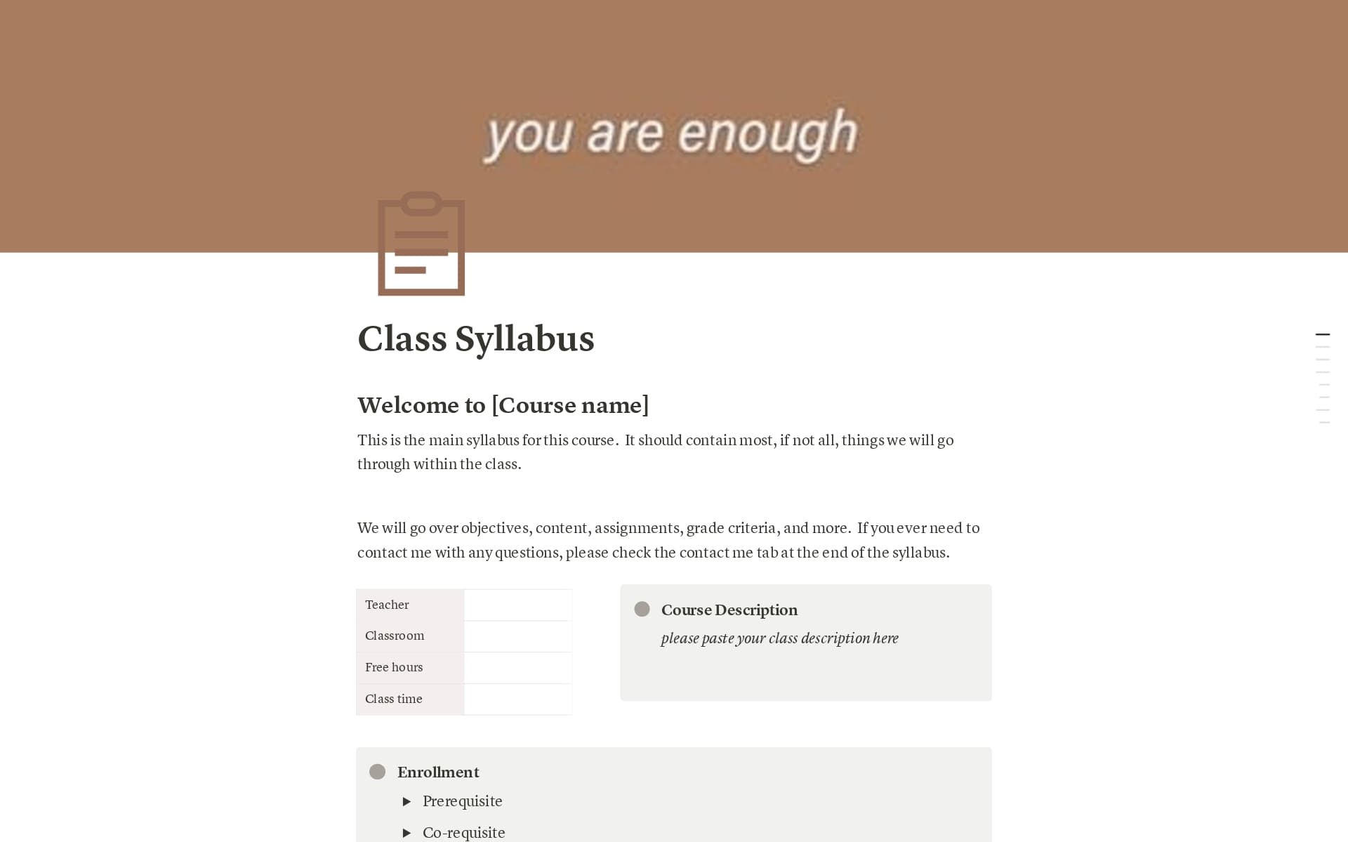 Course Syllabus Tracker Template By Rita Rodrigues Notion Marketplace Course syllabus tracker template by rita rodrigues notion marketplace