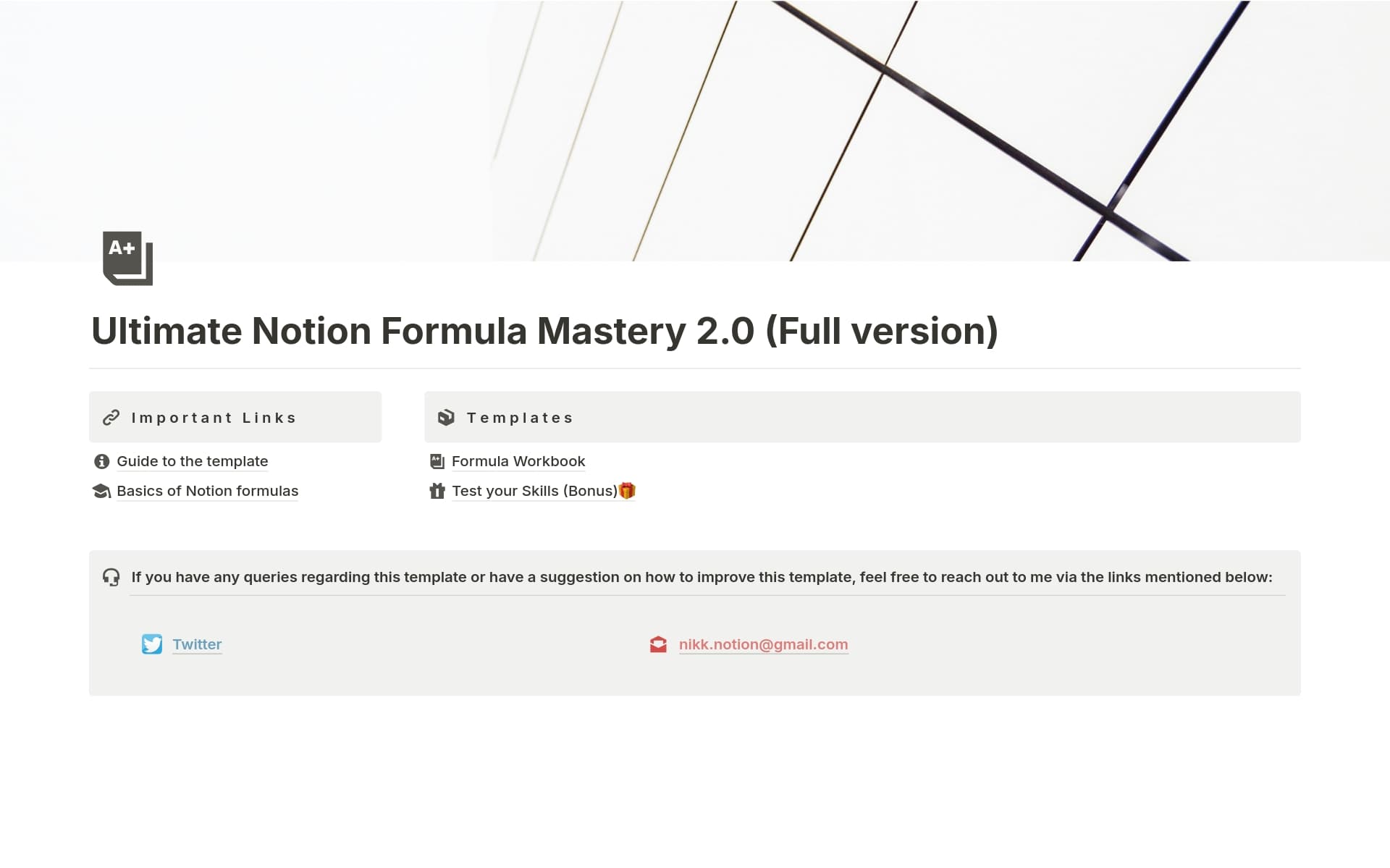 Ultimate Notion Formula Mastery 2.0 Template by Nikk | Notion Marketplace