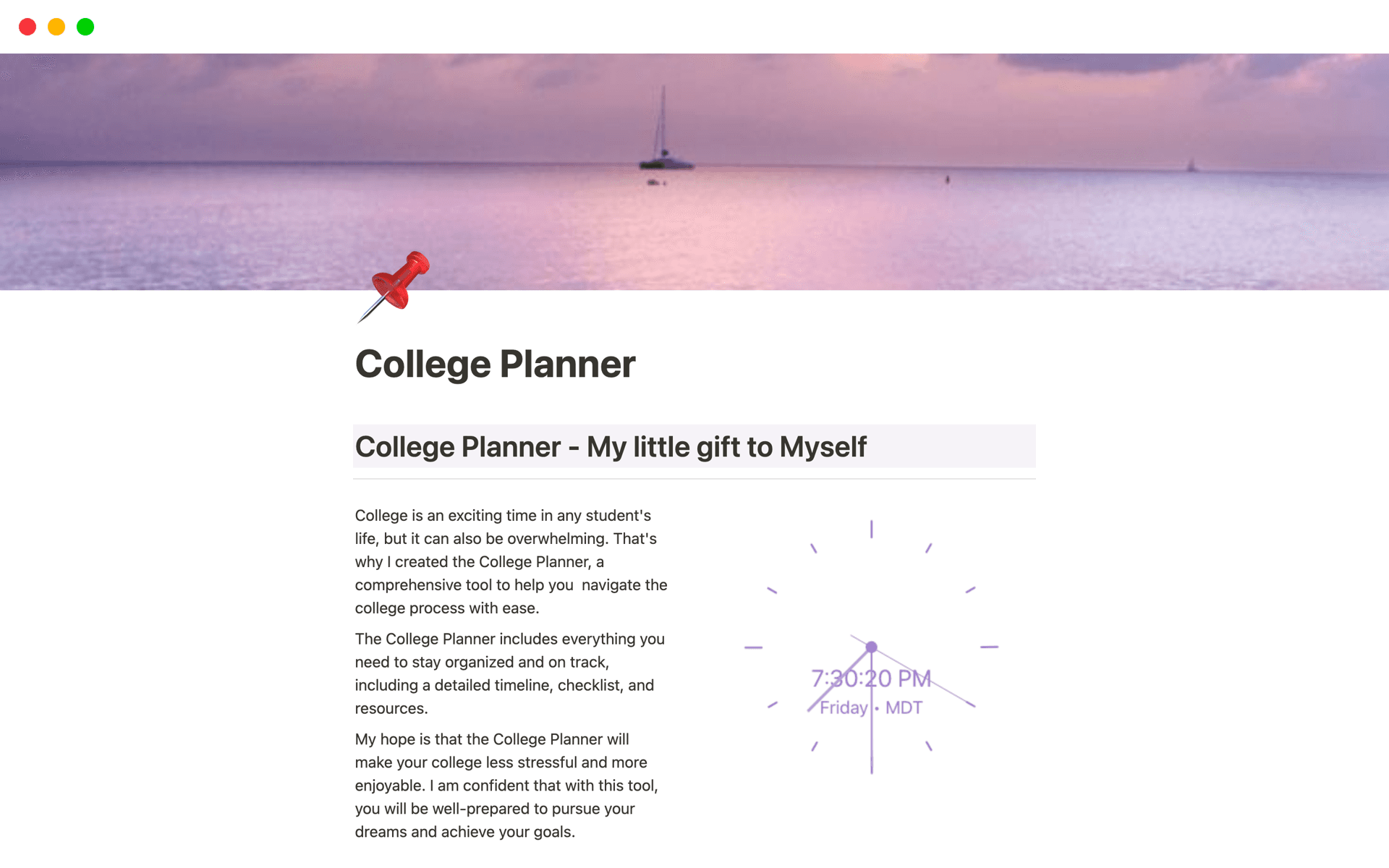 College Planner Template | Notion Marketplace