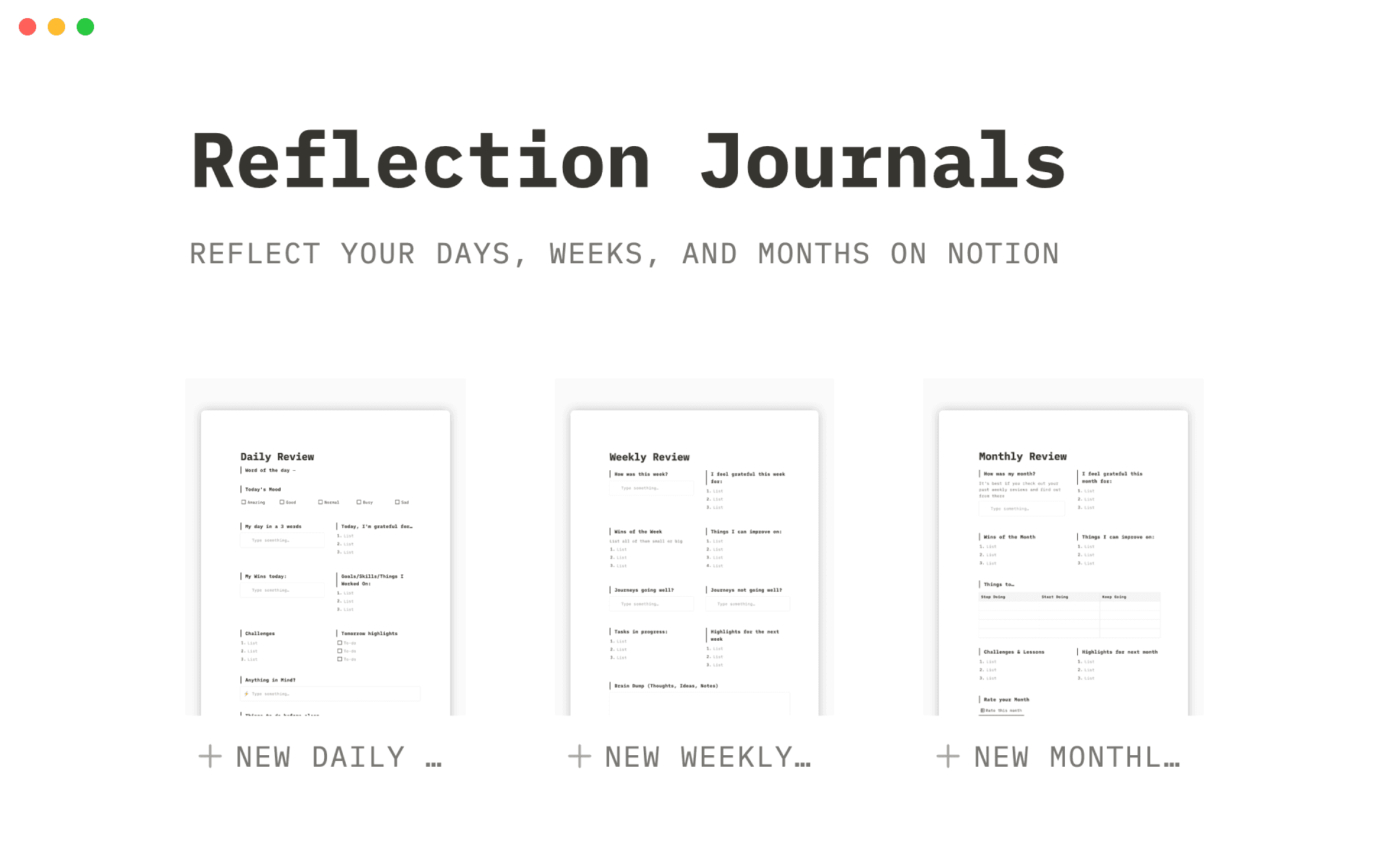 Top 10 Free Reflection Journal Templates Notion Template Marketplace Top 10 Free Reflection Journal Templates Notion Template Marketplace