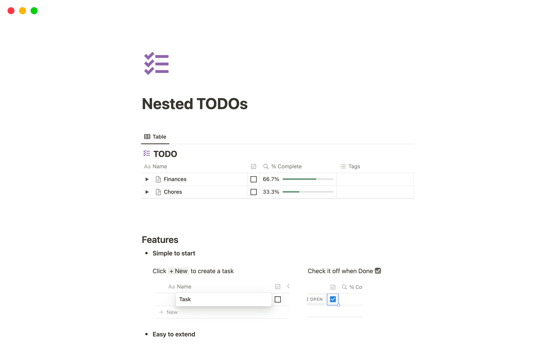 Nested TODOs Template Notion Marketplace nested-todos-template-notion-marketplace