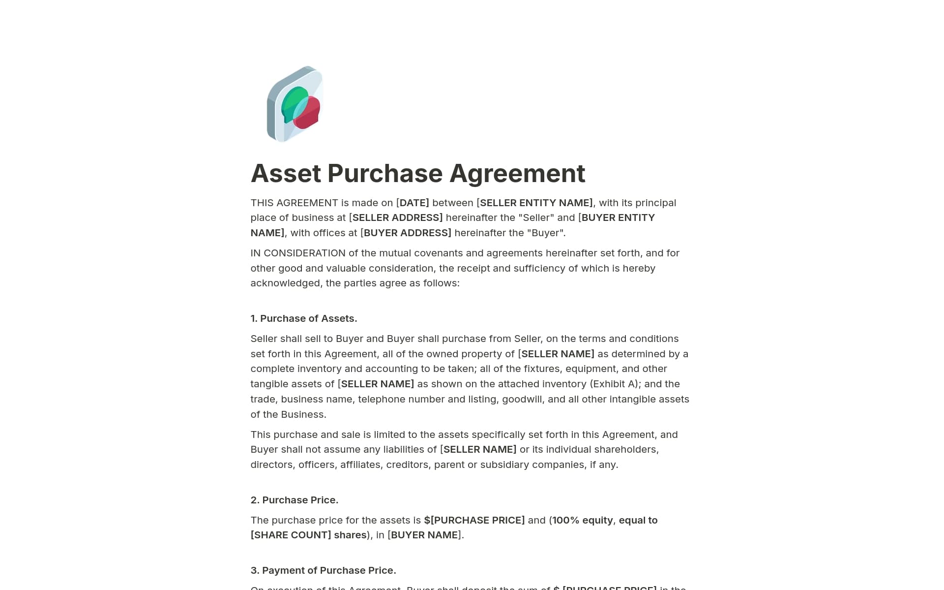 Asset Purchase Agreement Template by Template Road Notion Marketplace Asset Purchase Agreement Template by Template Road Notion Marketplace