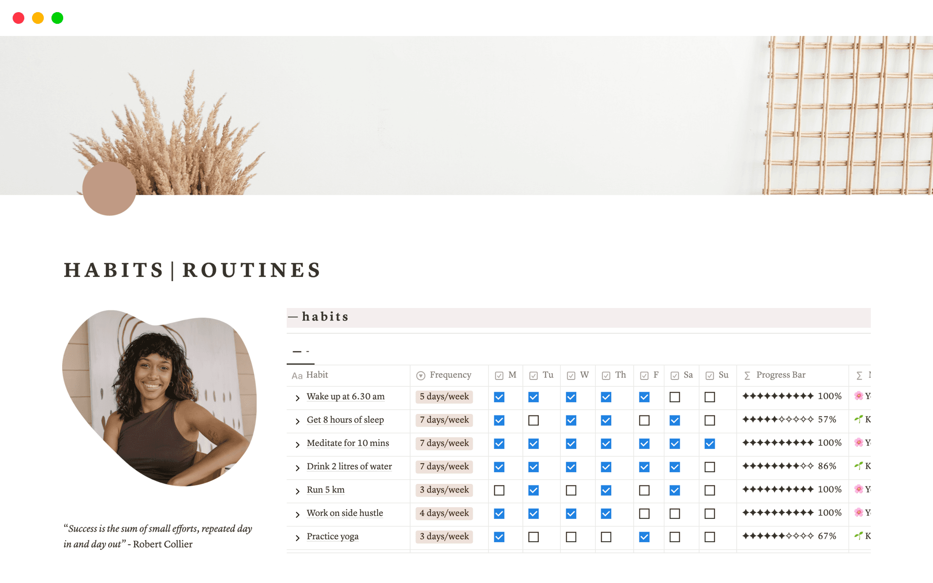 Habit Tracker and Routines Template Notion Marketplace