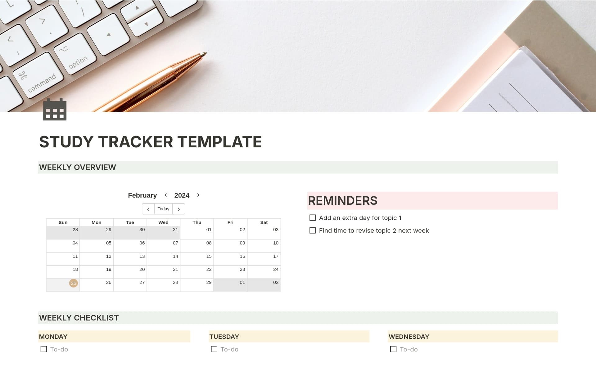 Study Tracker Template | Notion Marketplace