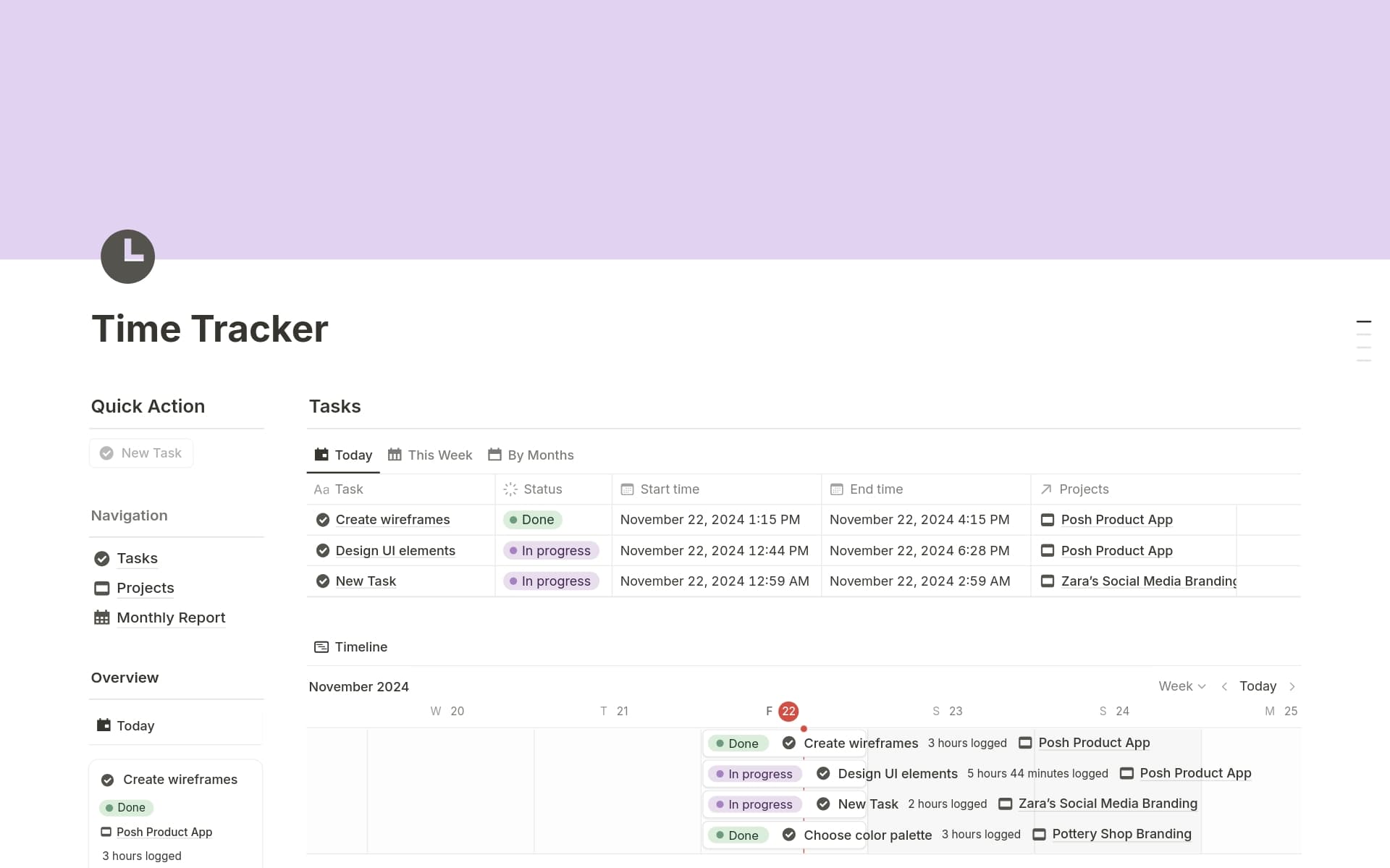 Time Tracker Template | Notion Marketplace