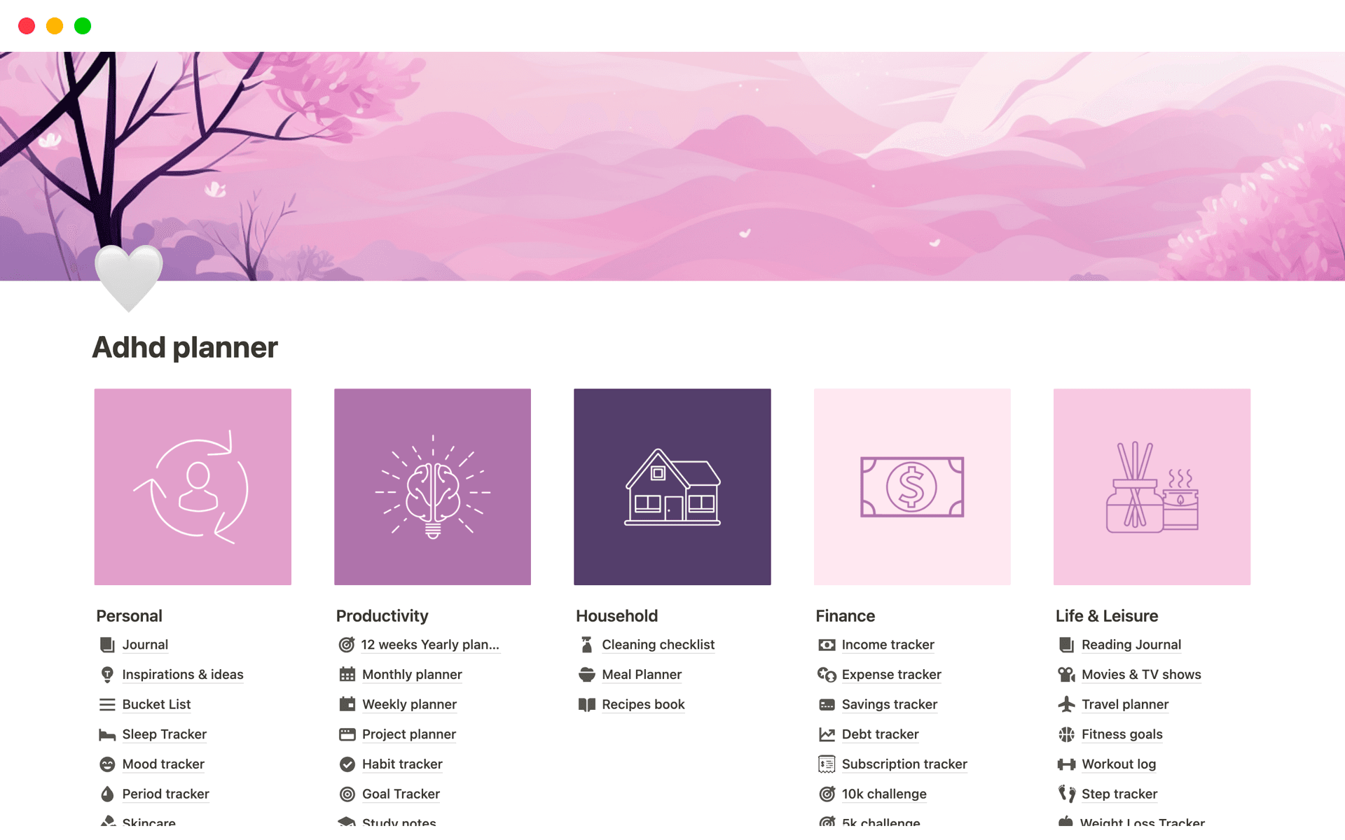 Adhd planner Template by Natalie Notion Marketplace