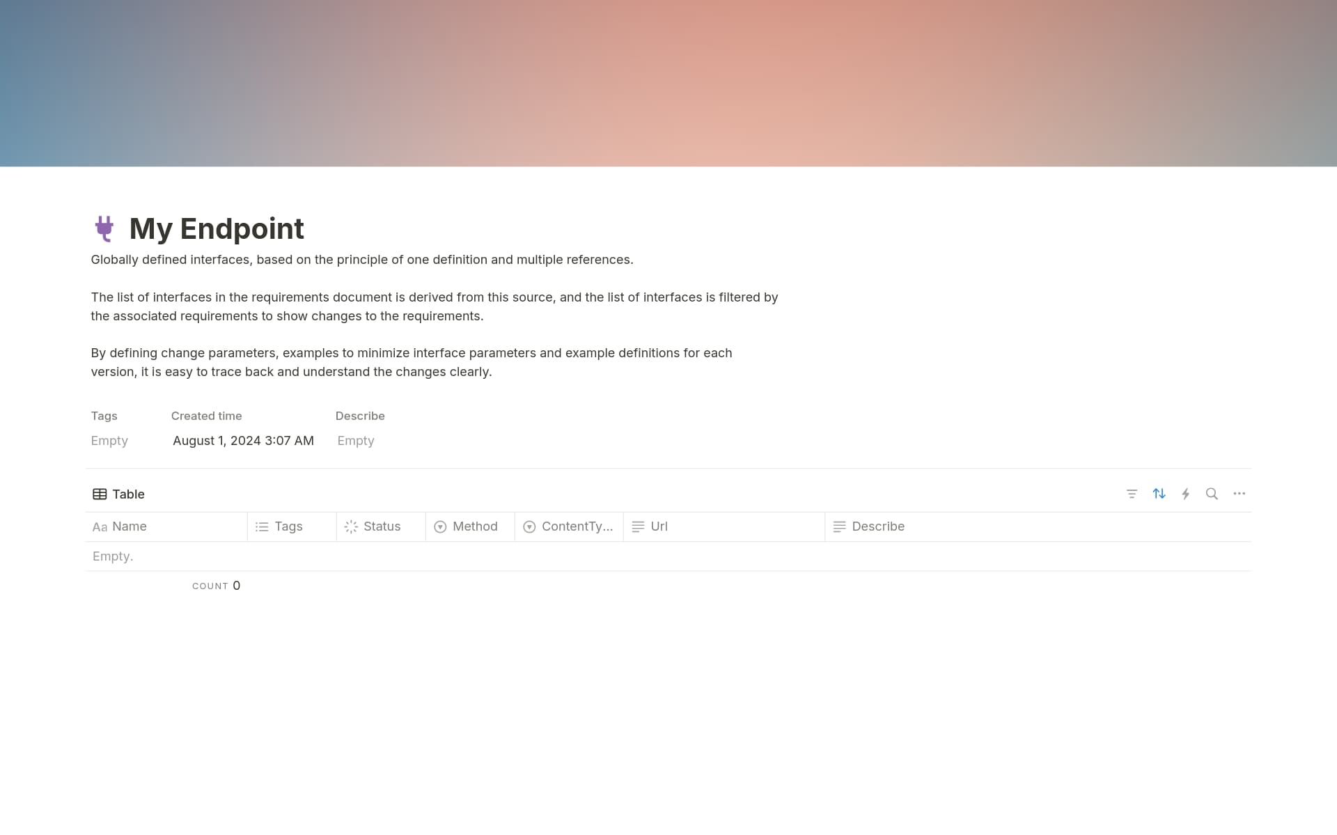 Development and interface document Template | Notion Marketplace