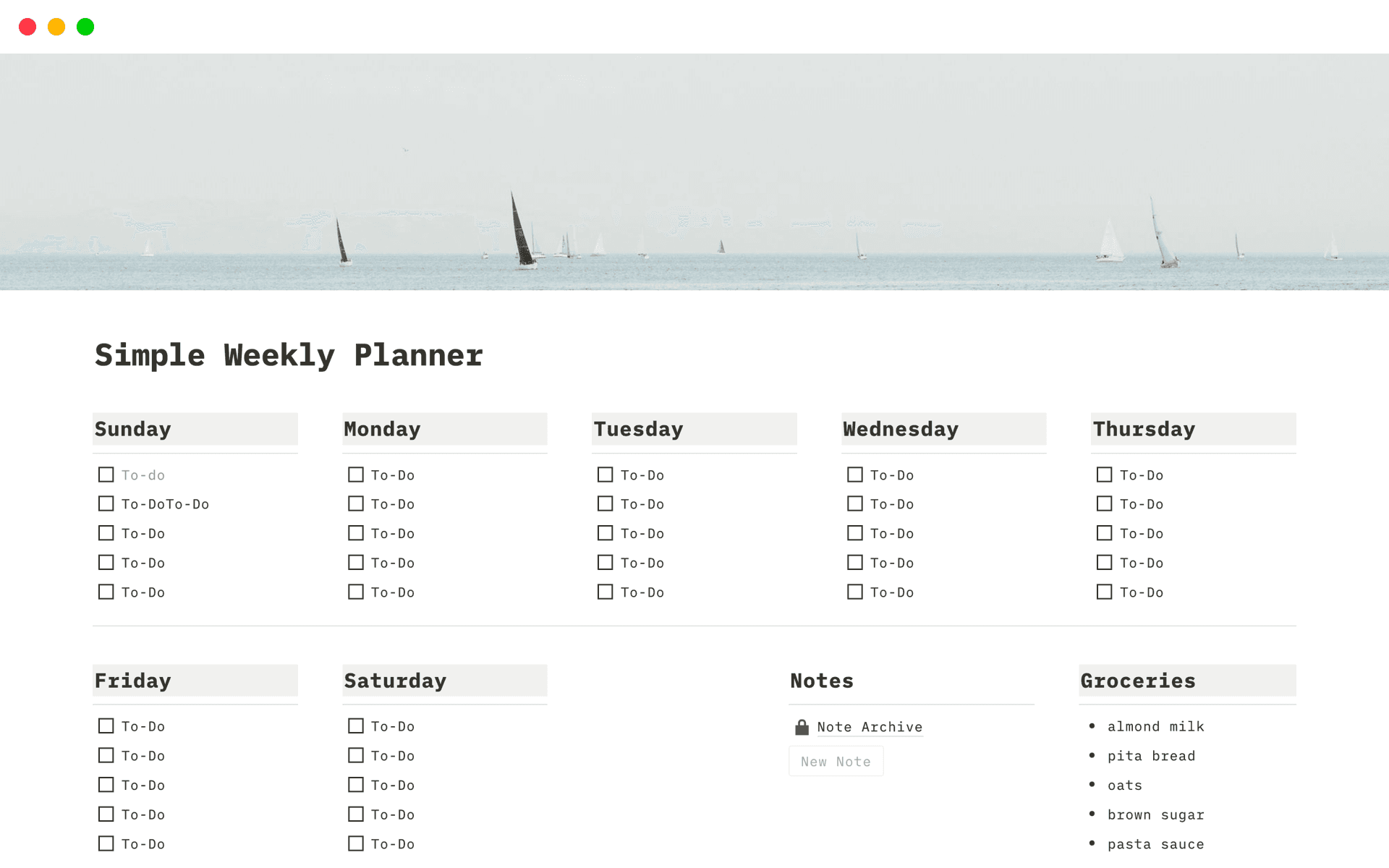 Colorful Weekly Plan Template Notion Marketplace